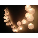 1 Set of 20 LED White 5cm Cotton Ball Battery Powered String Lights Christmas Gift Home Wedding Party Bedroom Decoration Outdoor Indoor