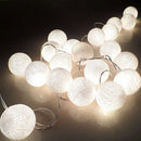 20 White 5cm Ball battery string LED - wedding party home event decoration