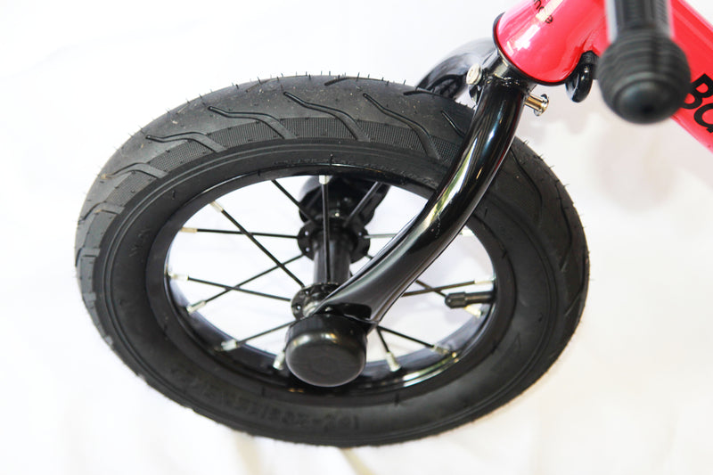 Silver Child Kids Balance Bike Plus with Suspension - Racing Design inc Foot Pegs