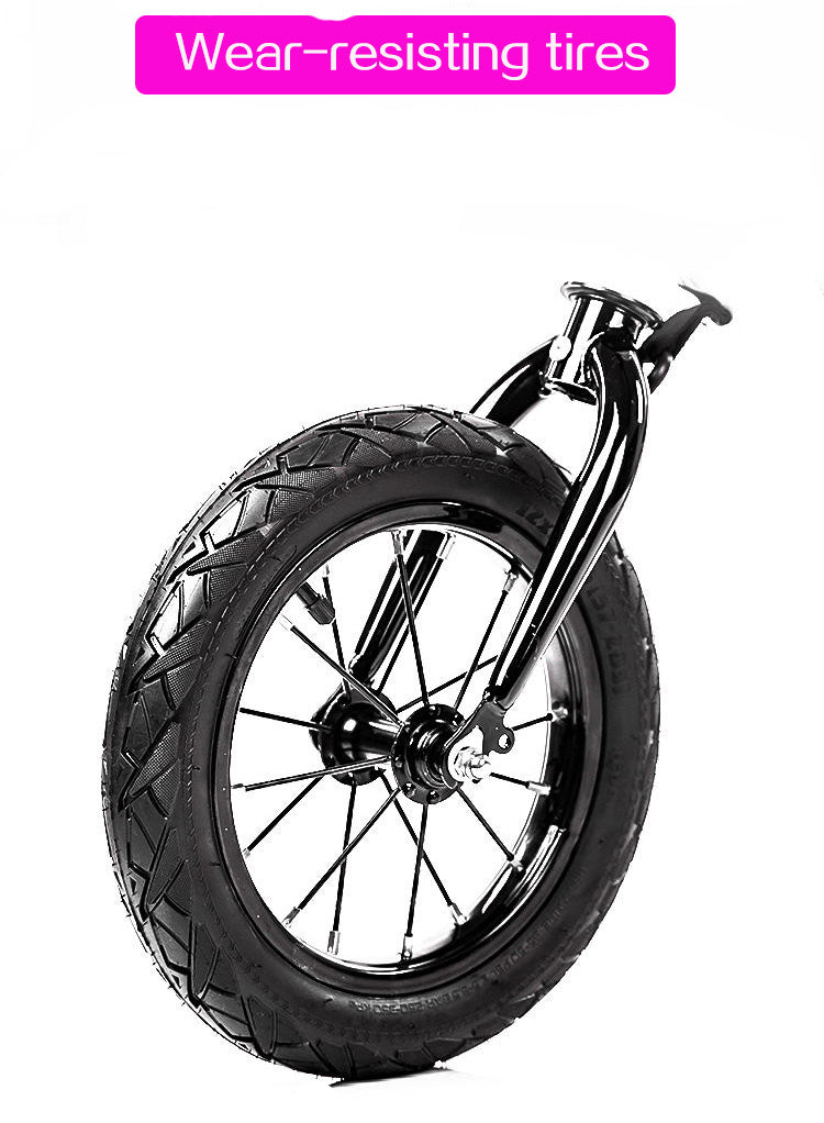 Silver Child Kids Balance Bike Plus with Suspension - Racing Design inc Foot Pegs