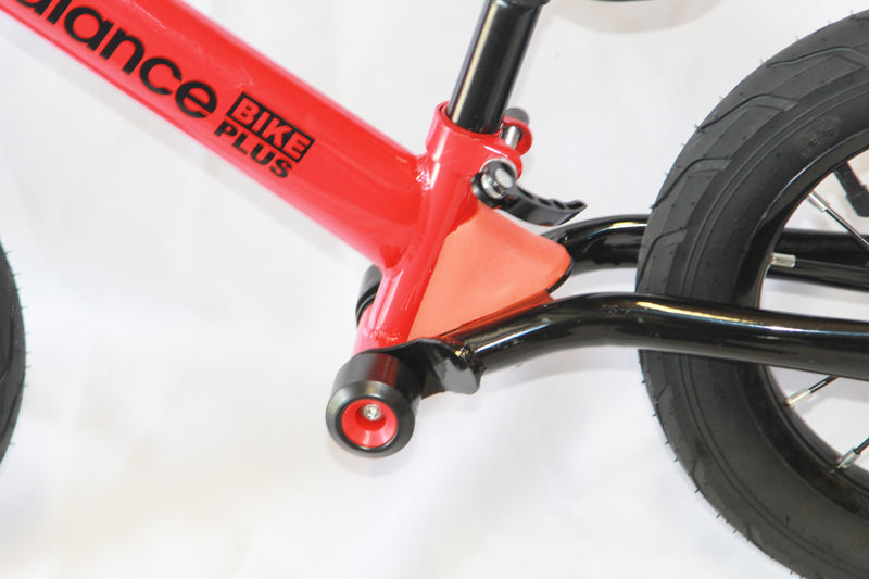 Yellow Child Kids Balance Bike Plus with Suspension - Racing Design inc Foot Pegs
