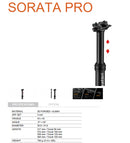 Sorata Pro - Internal Cable - 31.6 Diameter 150mm Travel - Adjustable Dropper Seatpost