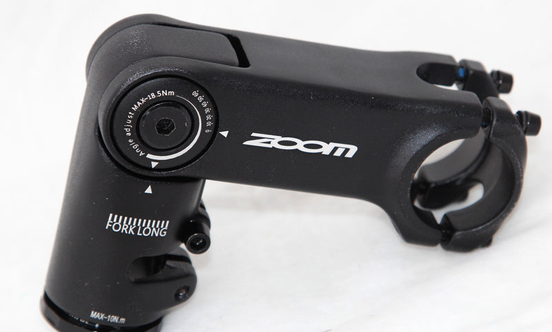 ZOOM Height Adjustable 31.8mm Stem - For MTB Mountain Bike and Ebike integration cables for internal routing