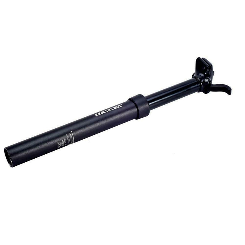 ZOOM MANUAL LEVER Adjustable Dropper Seat Post - 30.9mm Tube Diameter with 100mm Travel - Black