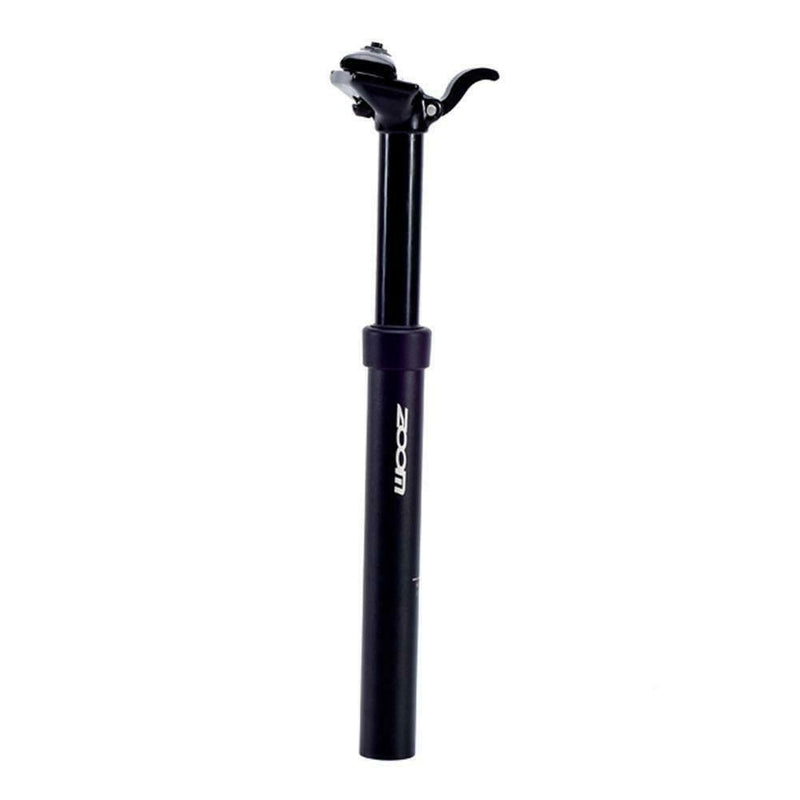 ZOOM MANUAL LEVER Adjustable Dropper Seat Post - 30.9mm Tube Diameter with 100mm Travel - Black