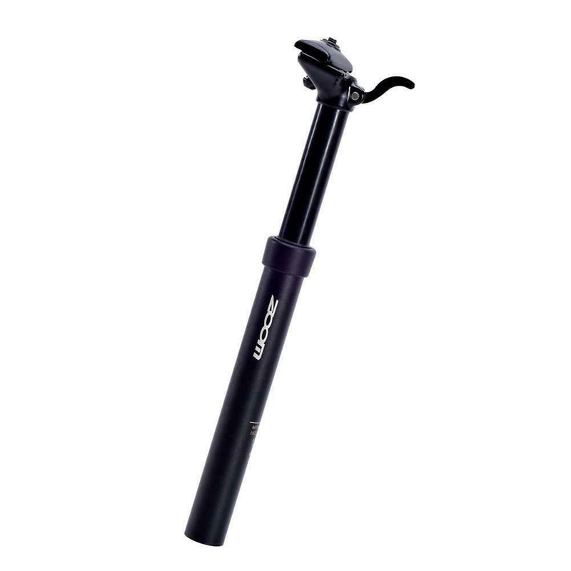 ZOOM MANUAL LEVER Adjustable Dropper Seat Post - 30.9mm Tube Diameter with 100mm Travel - Black