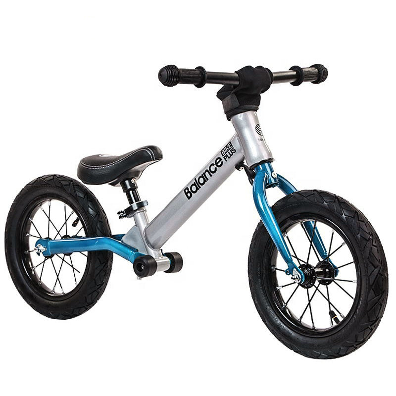 Silver Child Kids Balance Bike Plus with Suspension - Racing Design inc Foot Pegs